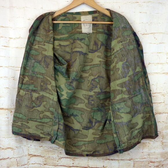 VTG Military USMC Shirt M RDF ERDL Camo 70s Jungle Coat Hot Weather Ripstop - Picture 10 of 15